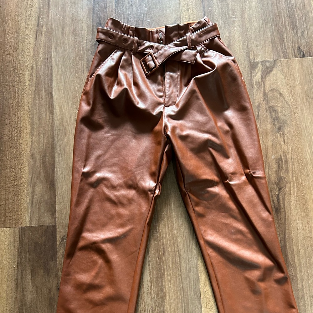 Abercrombie and Fitch Faux Brown Pants
